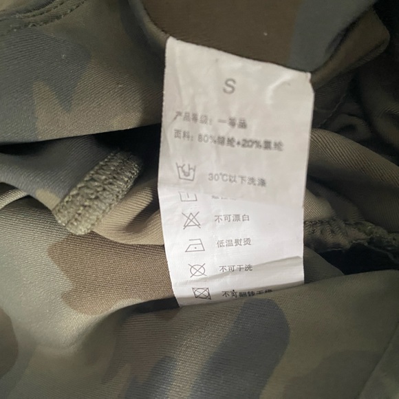 Camouflage ➰ ladies green full length scrunch bum high waisted leggings S - Picture 5 of 5